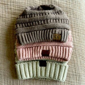 CC beanies, barely worn, quality is brand new, warm and perfect for winter